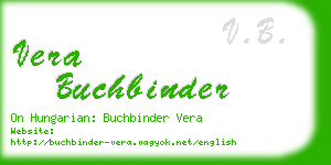 vera buchbinder business card